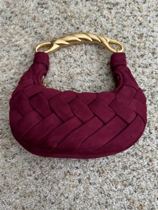 JW PEI Orla Weave Handbag - Claret - Picture 2 of 6